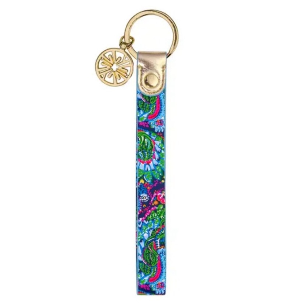 NWT Lilly Pulitzer Blue and Pink Featured in Take Me To The Sea Keychain - Picture 2 of 8